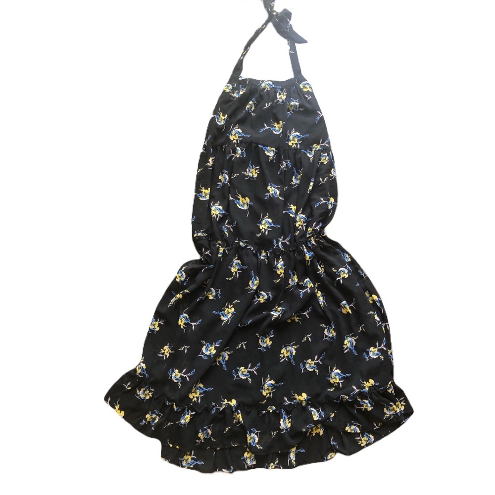 Who What Wear Floral Back Drawstring Tiered Dress - Picture 7 of 11